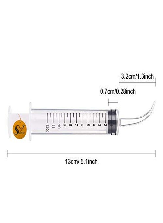 Sage Square Hand Feeding Syringe with Curve Tip for Birds/Puppy/Kitten/Dog/Cat/Hamster (12ml) - Image 2